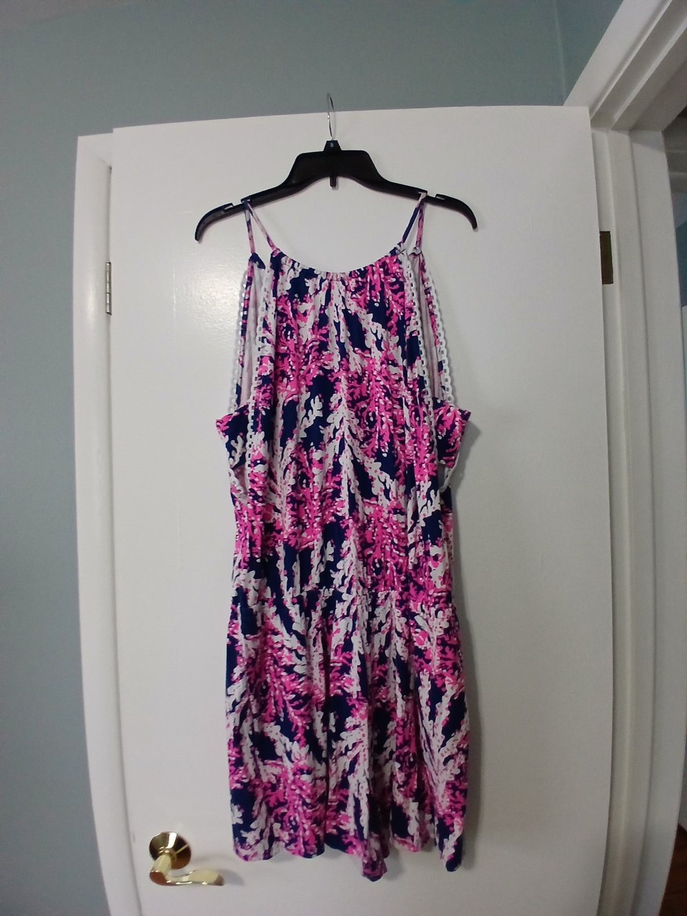 Lilly Pulitzer Navy, Pink & White Floral ROMPER